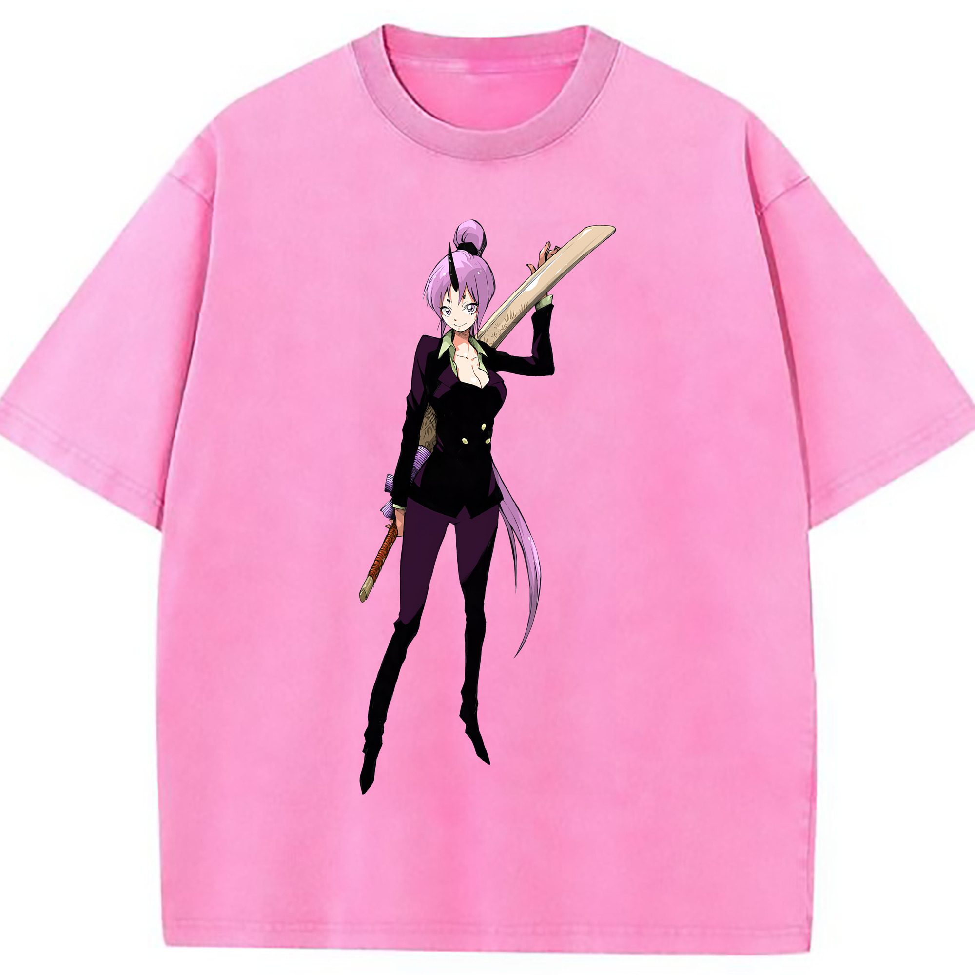 （画像用） 転スラ Regarding Reincarnated to Slime 綿100% ヴィンテージ風 半袖Tシャツ（フロントプリント）